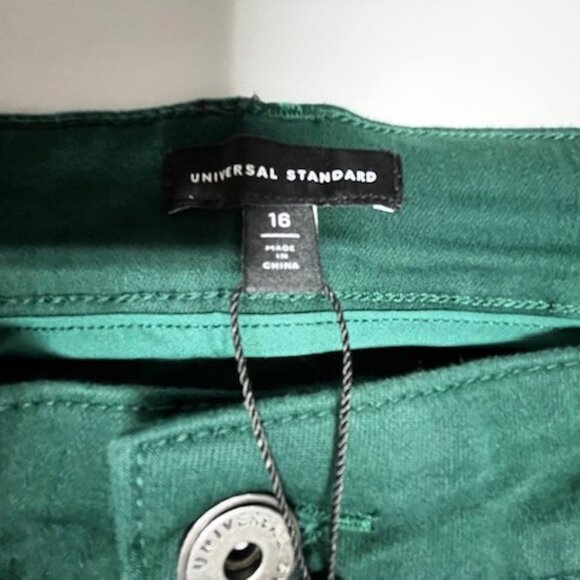 Universal Standard Seine stretch High Rise Skinny Jeans womens size 16 GREEN NWT - Picture 4 of 7